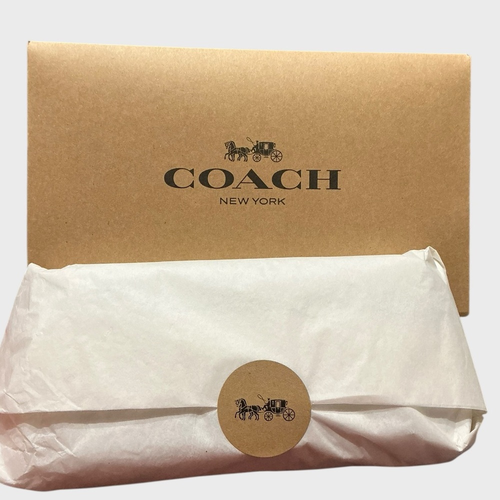Coach Long Zip Around Wallet In Loved Denim - Picture 6 of 6